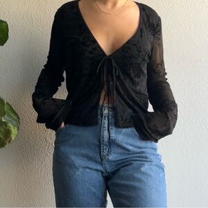 Wet Seal vintage burnout open cardigan